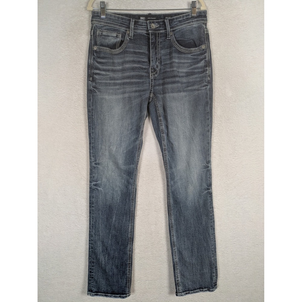 BKE Jake Straight Men's 32x34 Dark Wash Blue Stretch Denim Jeans